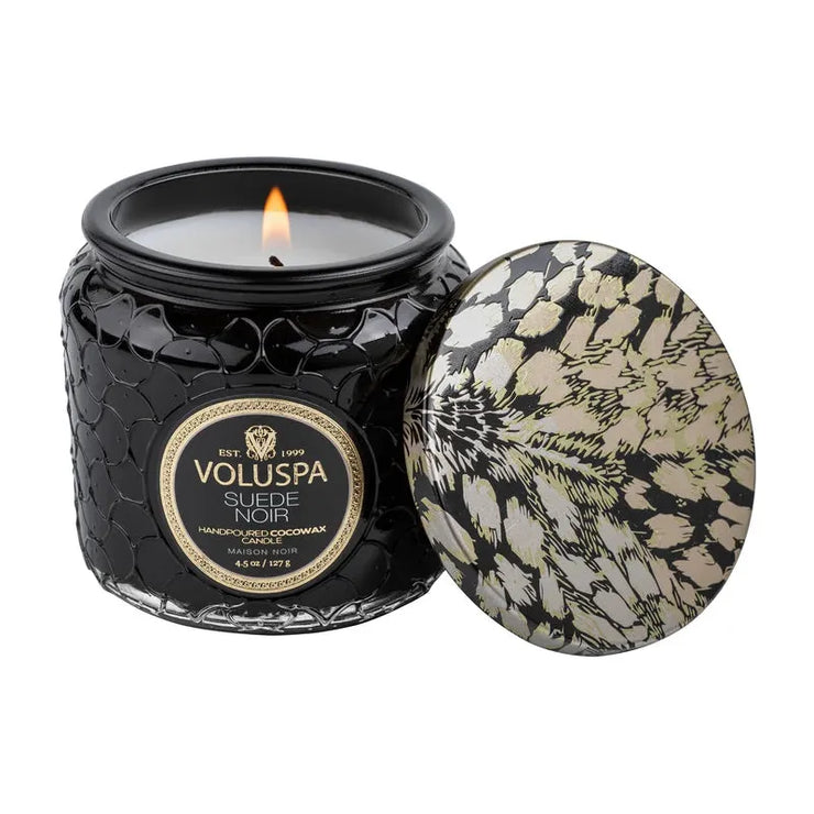 Voluspa Suede Noir Petite Jar Candle