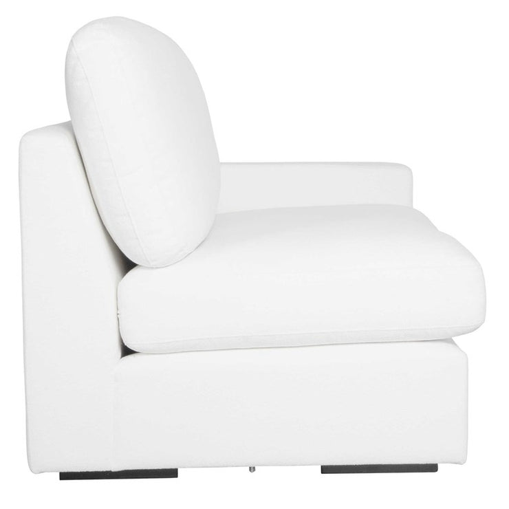 Uttermost Refuge Modular Right Arm Facing Piece ~ Ultra Plush Artic White Performance Fabric
