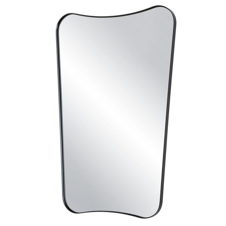 Uttermost Belvoir Sleek Satin Black Mirror