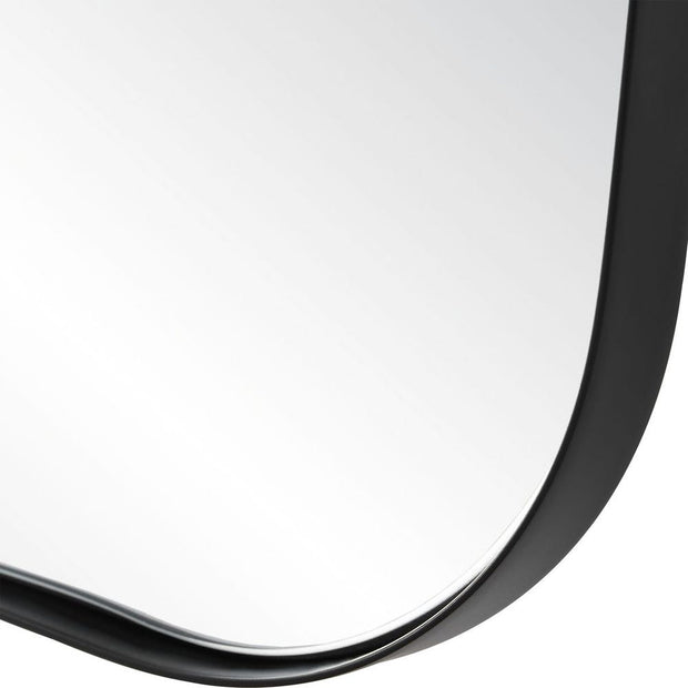 Uttermost Belvoir Sleek Satin Black Mirror