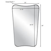 Uttermost Belvoir Sleek Satin Black Mirror