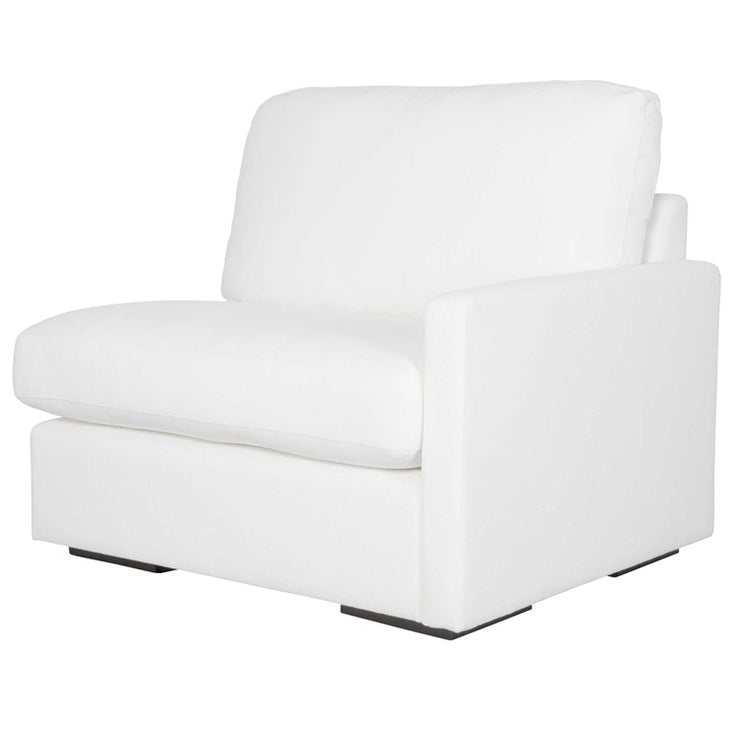 Uttermost Refuge Modular Right Arm Facing Piece ~ Ultra Plush Artic White Performance Fabric