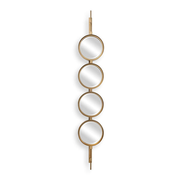 Uttermost Button Sleek Iron Gold Leaf Mirror