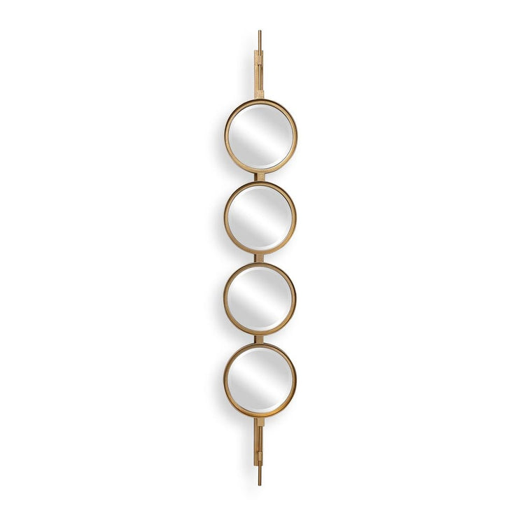Uttermost Button Sleek Iron Gold Leaf Mirror