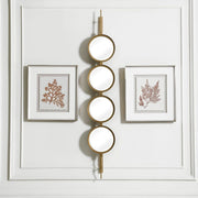 Uttermost Button Sleek Iron Gold Leaf Mirror