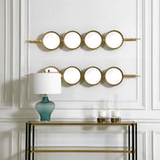 Uttermost Button Sleek Iron Gold Leaf Mirror