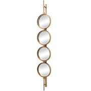 Uttermost Button Sleek Iron Gold Leaf Mirror