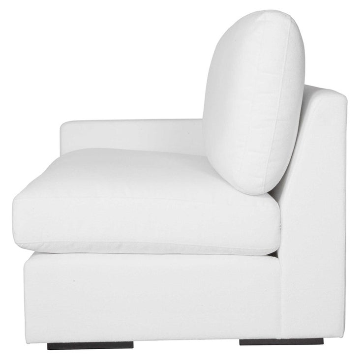 Uttermost Refuge Modular Left Arm Facing Piece ~ Ultra Plush Artic White Performance Fabric