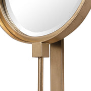 Uttermost Button Sleek Iron Gold Leaf Mirror