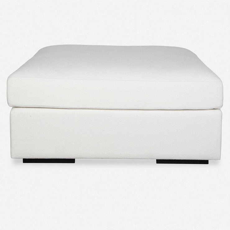 Uttermost Refuge Modular Ottoman ~ Ultra Plush Artic White Performance Fabric