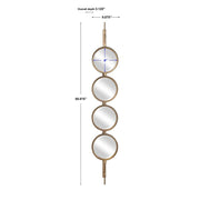 Uttermost Button Sleek Iron Gold Leaf Mirror