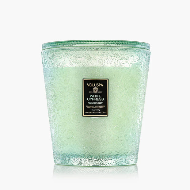Voluspa White Cypress 3 Wick Hearth Candle ~38oz