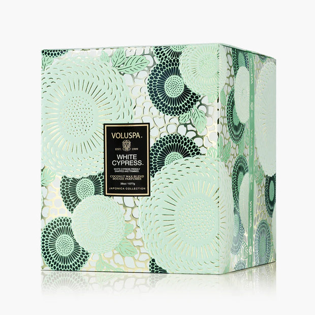 Voluspa White Cypress 3 Wick Hearth Candle ~38oz