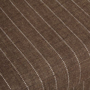 Uttermost Luisa Teak Brown With Linen Pinstripe Swivel Chair