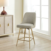 Uttermost Bramwell Heathered Taupe Fabric Counter Stool