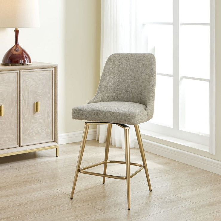 Uttermost Bramwell Heathered Taupe Fabric Counter Stool
