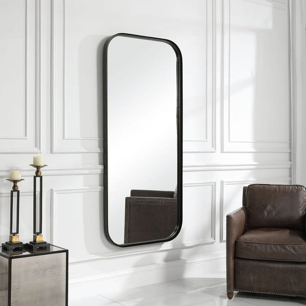 Uttermost Concord Tall Satin Black Mirror