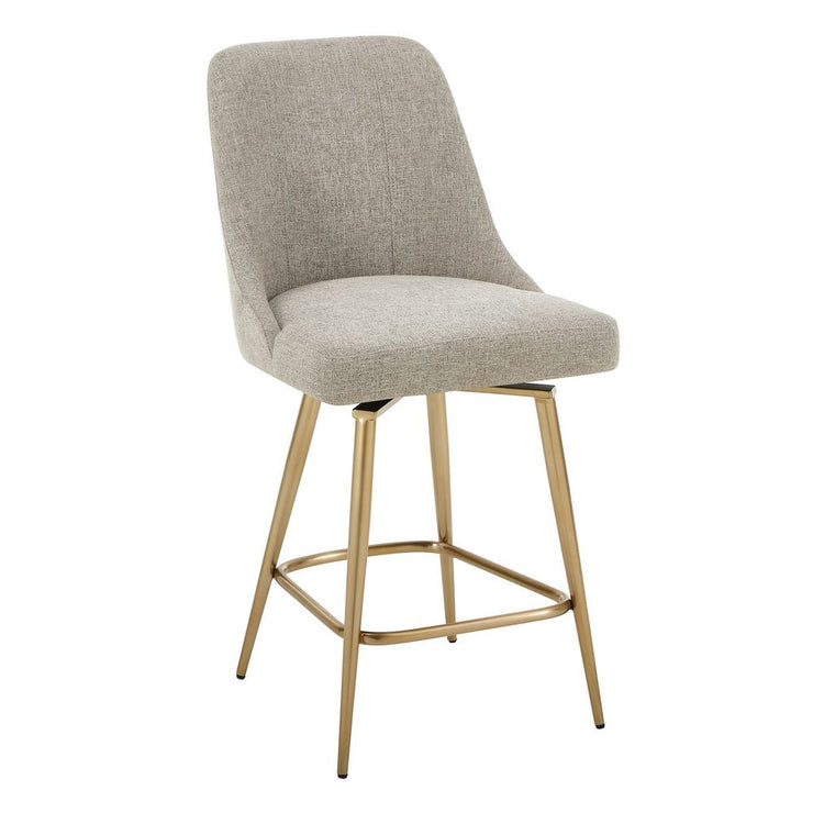 Uttermost Bramwell Heathered Taupe Fabric Counter Stool