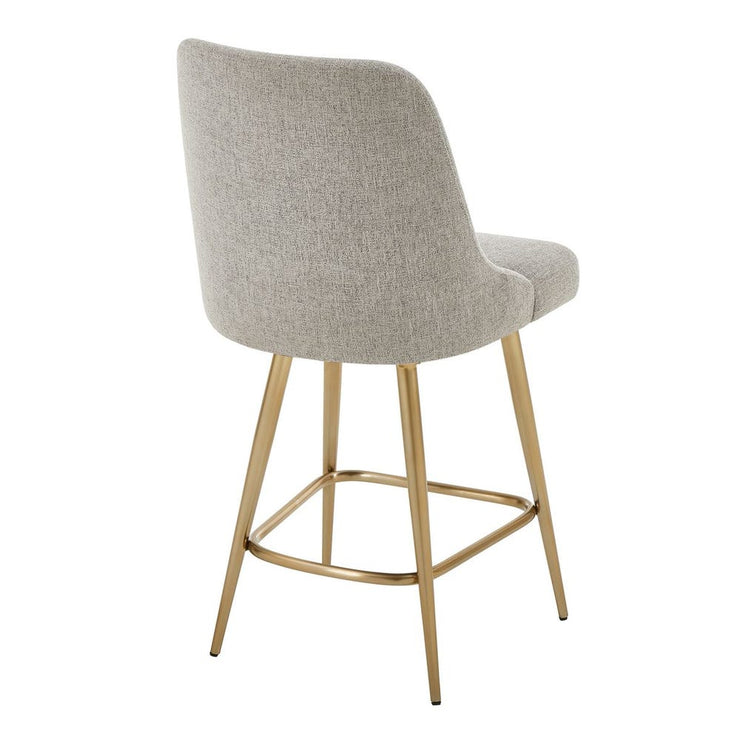 Uttermost Bramwell Heathered Taupe Fabric Counter Stool