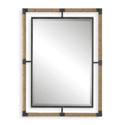 Uttermost Melville Natural Rope And Rust Black Iron Mirror