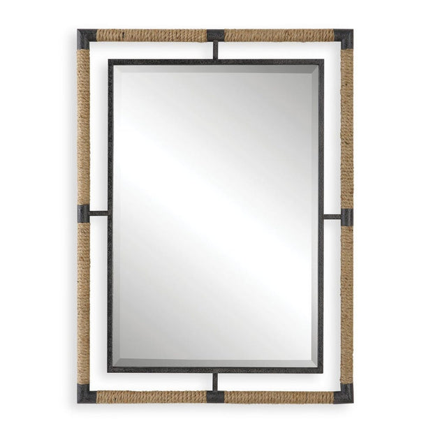 Uttermost Melville Natural Rope And Rust Black Iron Mirror