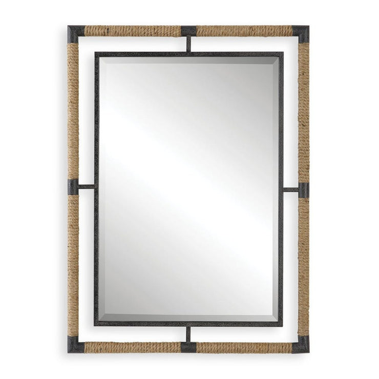 Uttermost Melville Natural Rope And Rust Black Iron Mirror