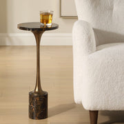 Uttermost Karnes Black Marble Drink Table