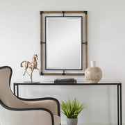Uttermost Melville Natural Rope And Rust Black Iron Mirror