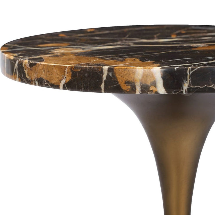 Uttermost Karnes Black Marble Drink Table