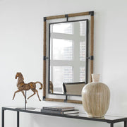 Uttermost Melville Natural Rope And Rust Black Iron Mirror