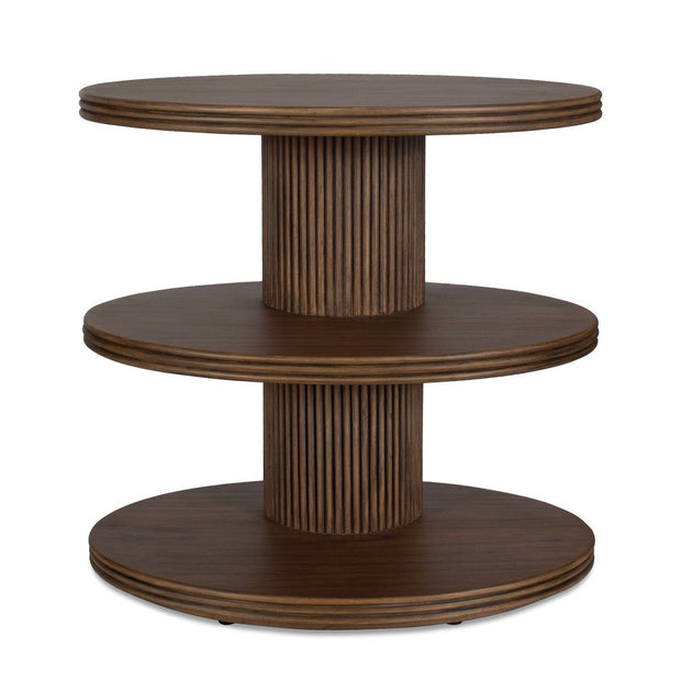 Uttermost Top Tier Rich Dark Walnut Side Table