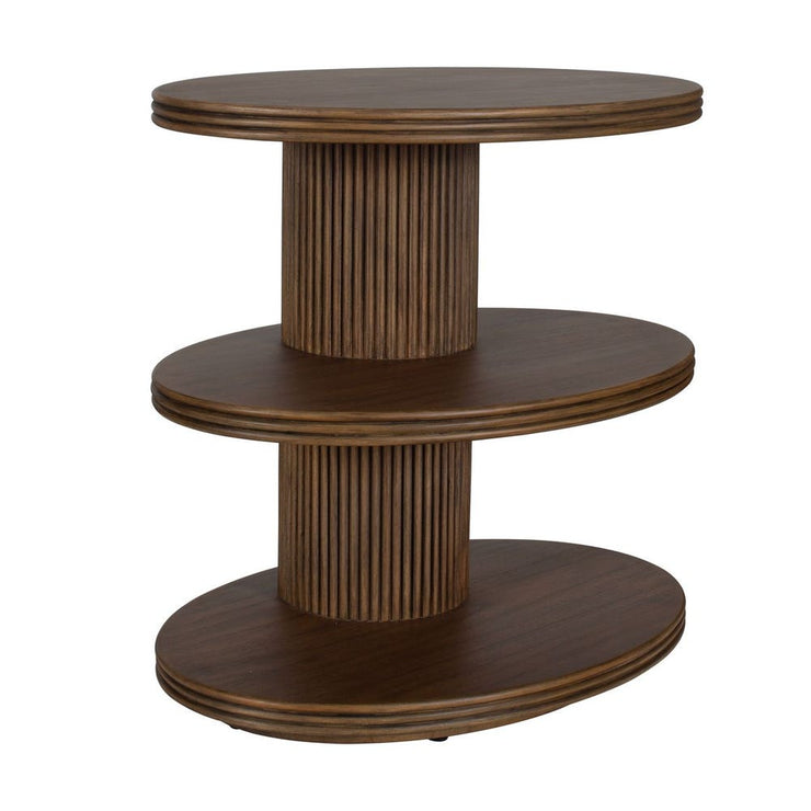 Uttermost Top Tier Rich Dark Walnut Side Table