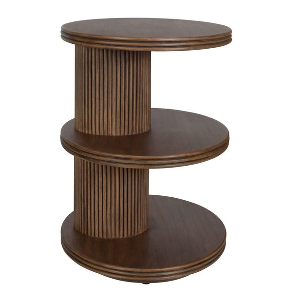 Uttermost Top Tier Rich Dark Walnut Side Table