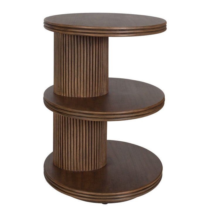 Uttermost Top Tier Rich Dark Walnut Side Table
