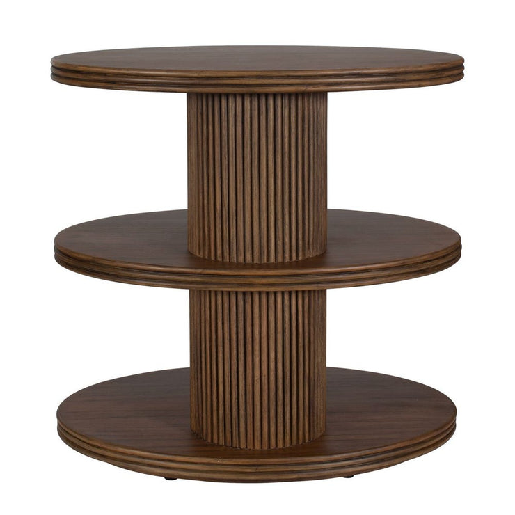 Uttermost Top Tier Rich Dark Walnut Side Table