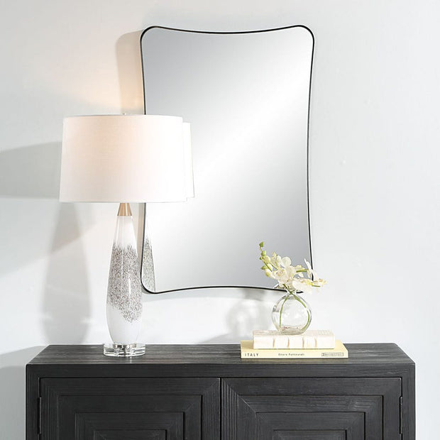 Uttermost Loudon Satin Black Vanity Mirror