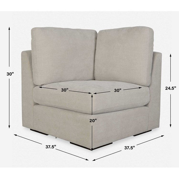 Uttermost Refuge Modular Corner Piece ~ Velvety Sand Performance Fabric