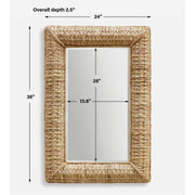 Uttermost Twisted Seagrass Rectangle Mirror