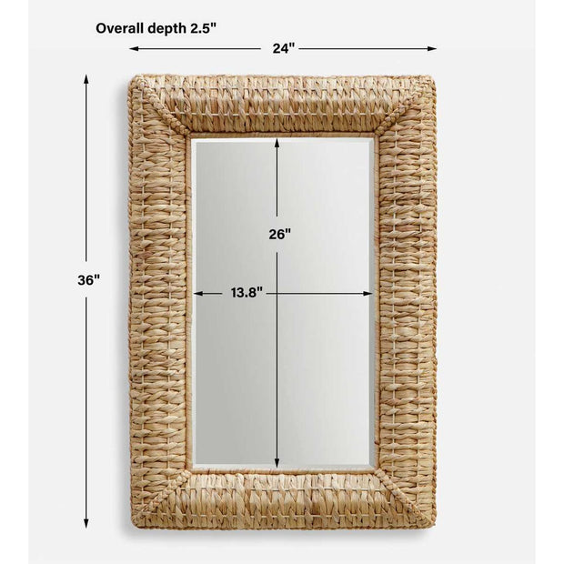 Uttermost Twisted Seagrass Rectangle Mirror