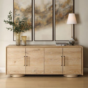 Uttermost Evanston Natural Modern 4 Door Cabinet