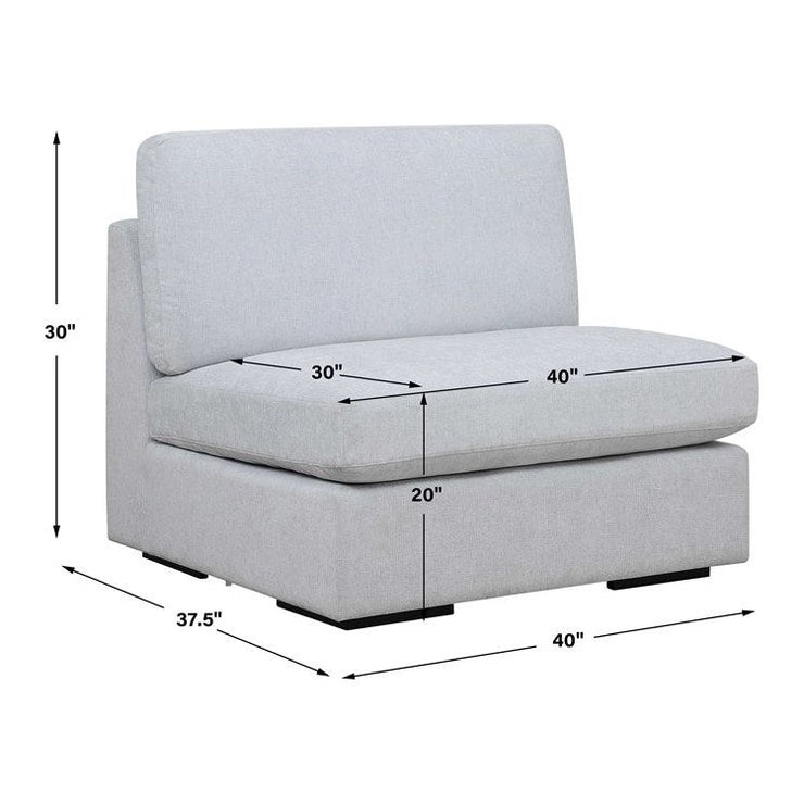 Uttermost Refuge Modular Sofa ~ Cloud Blue Performance Fabric