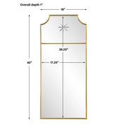 Uttermost Caddington Satin Brushed Brass Mirror