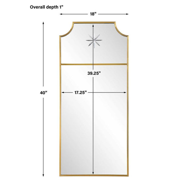 Uttermost Caddington Satin Brushed Brass Mirror