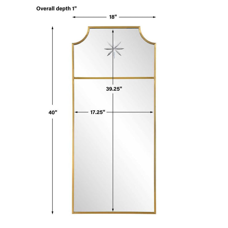 Uttermost Caddington Satin Brushed Brass Mirror