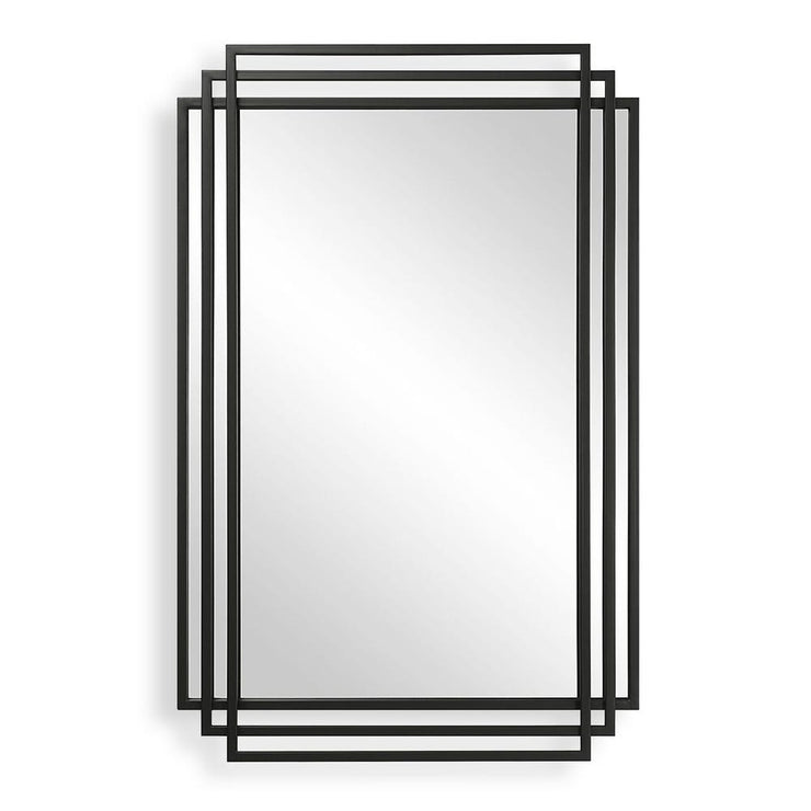 Uttermost Amherst Matte Black Mirror