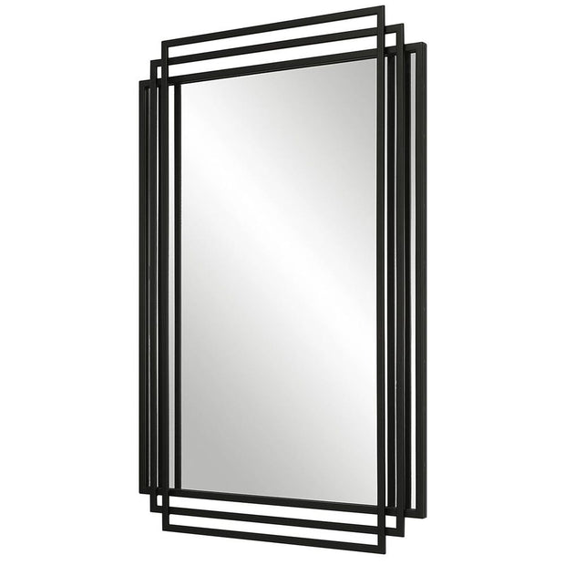 Uttermost Amherst Matte Black Mirror