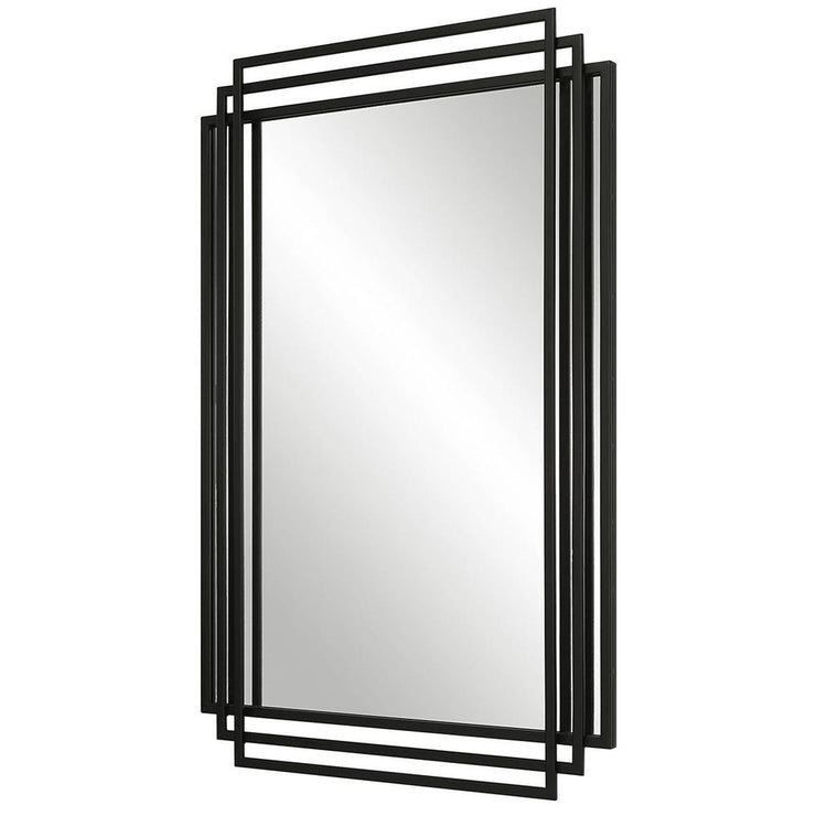 Uttermost Amherst Matte Black Mirror