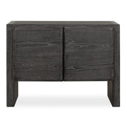 Uttermost Bierk Rich Dark Elm Wood Modern 2 Door Cabinet
