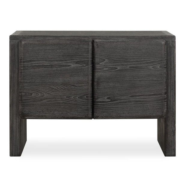 Uttermost Bierk Rich Dark Elm Wood Modern 2 Door Cabinet