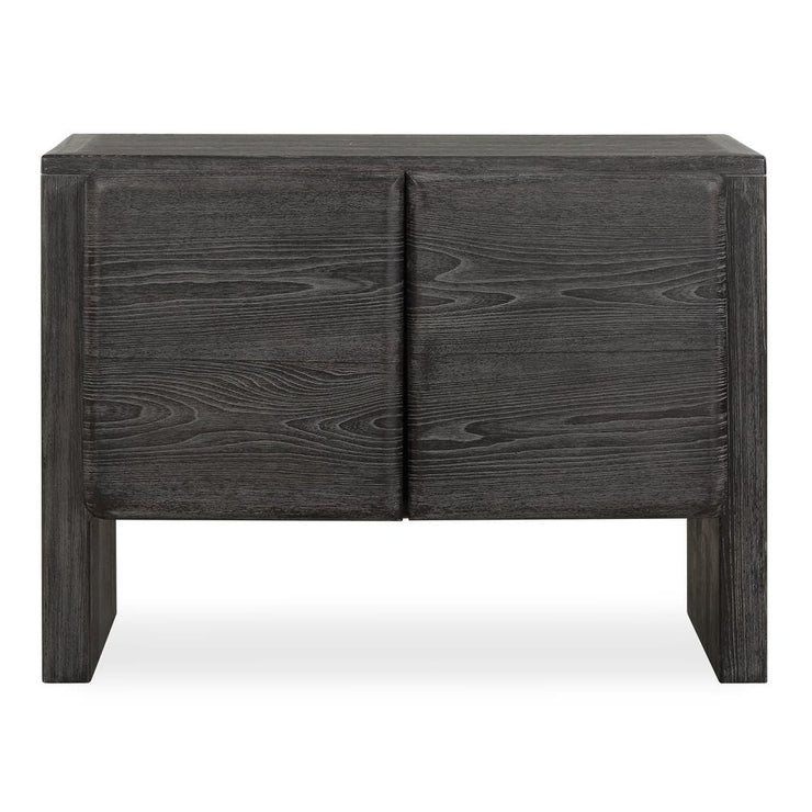 Uttermost Bierk Rich Dark Elm Wood Modern 2 Door Cabinet